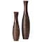 Uniquewise Decorative Conemporary Tall Trumpet Shape Floor Vase, Brown, PK 2 QI004191.2 - alternate 1
